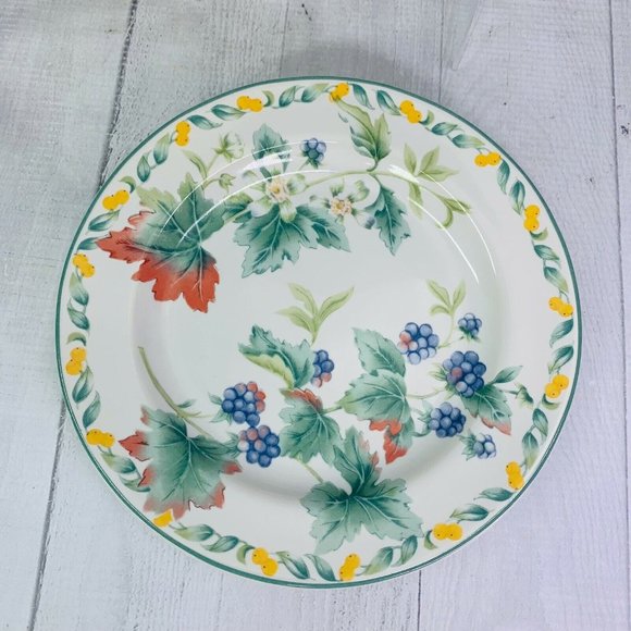 Vintage Julie Pople Avon COUNTRY FRUIT COLLECTION Porcelain Salad Plate Set 4 - Picture 8 of 11